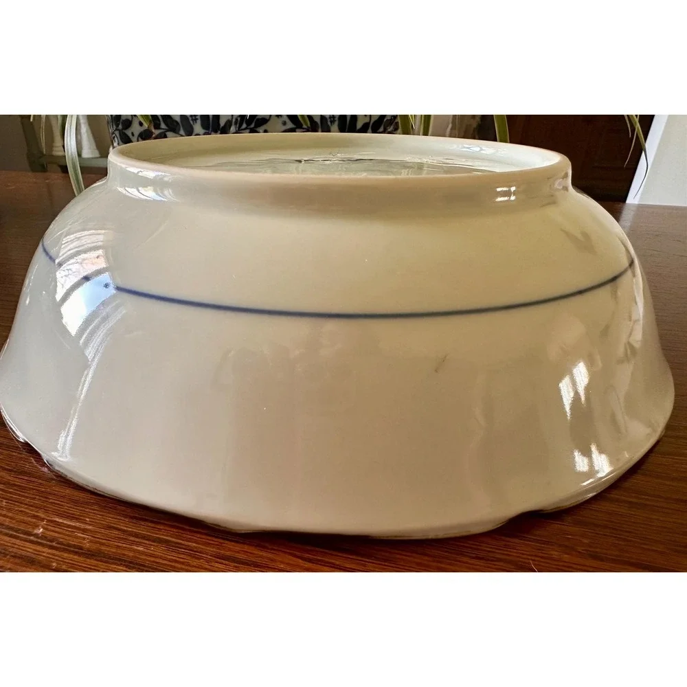 Vintage Andrea by Sadek Blue Peacock Porcelain Bowl‎ | Chinoiserie (10